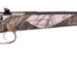 Keystone Davey Crickett Model 161 Youth Rifle, Lock 22LR 16.125 Inch Barrel Blue Finish Mossy Oak Pink Blaze Stock
