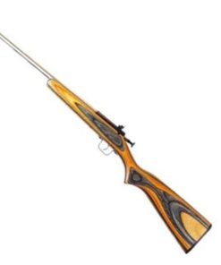 Keystone Crickett 22LR, SS Barrel, Black/Orange Laminate Stock