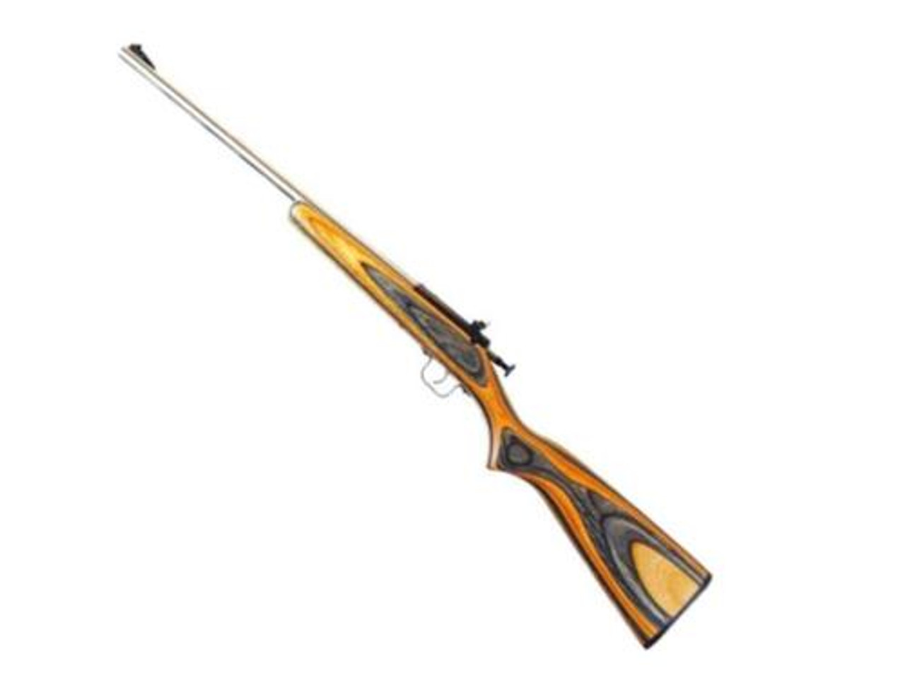 Keystone Crickett 22LR, SS Barrel, Black/Orange Laminate Stock Keystone Crickett 22LR, SS Barrel, Black/Orange Laminate Stock