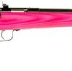 Keystone Crickett 22LR, 16.12", Pink Laminate Stock, Blued