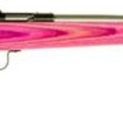 Keystone Crickett 22LR, 16.12", Pink Laminate Stock, Stainless Steel