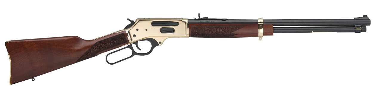 Henry Side Gate Lever 38-55 Winchester 20" Barrel, American Walnut Stock Brass Receiver/Blued Barrel, 5rd Henry Side Gate Lever 38-55 Winchester 20" Barrel, American Walnut Stock Brass Receiver/Blued Barrel, 5rd