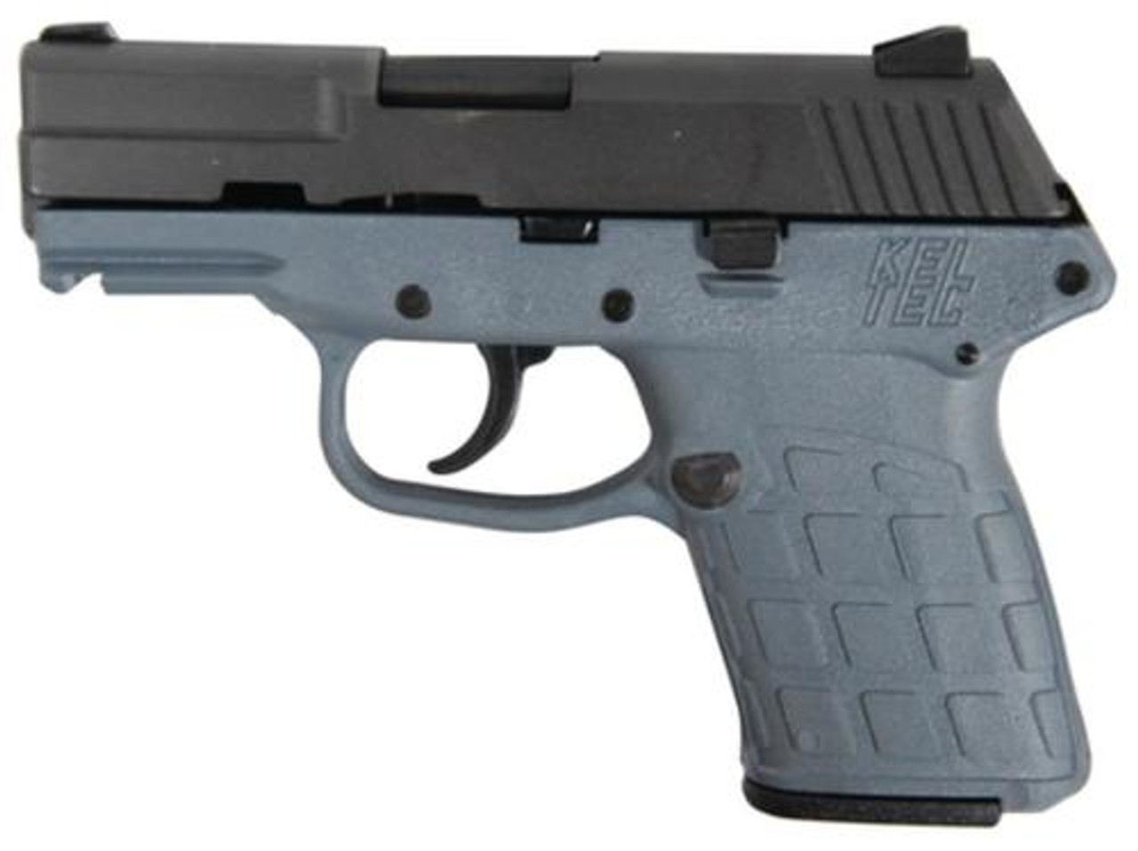 KelTec PF-9 9MM 3.1 Barrel Parkerized Slide Gray Grip/Frame 7 Round Mag KelTec PF-9 9MM 3.1 Barrel Parkerized Slide Gray Grip/Frame 7 Round Mag