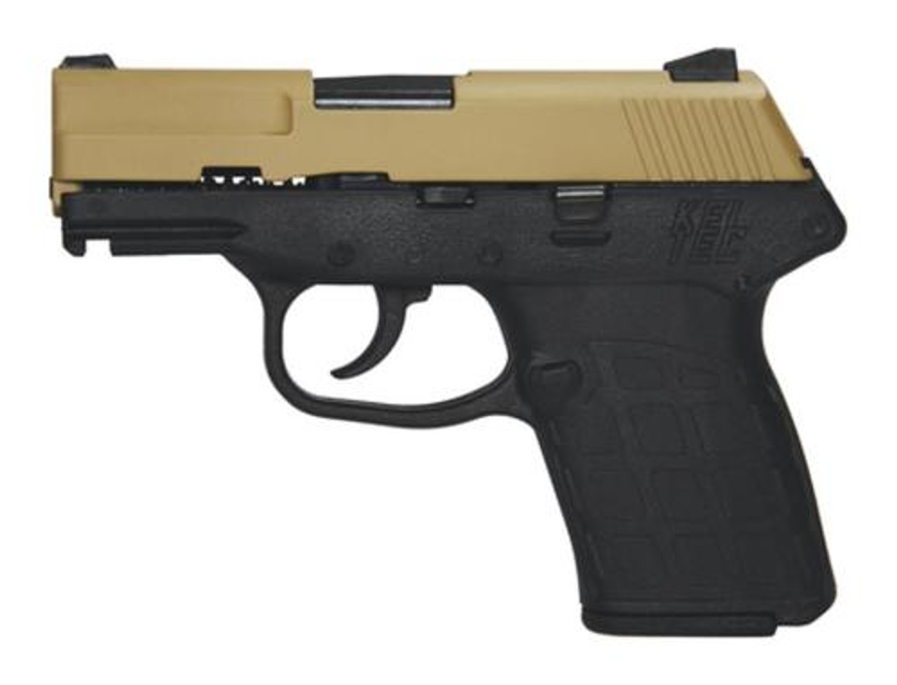 Kel-Tec P-11 9mm 3.1 Barrel Cerakote Tan Slide Black Grip/Frame 10rd Mag Kel-Tec P-11 9mm 3.1 Barrel Cerakote Tan Slide Black Grip/Frame 10rd Mag