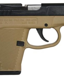 KelTec P-3AT .380 ACP 2.76 Inch Barrel Blue Slide Cerakote Tan Grip/Frame Double Action Only 6 Round
