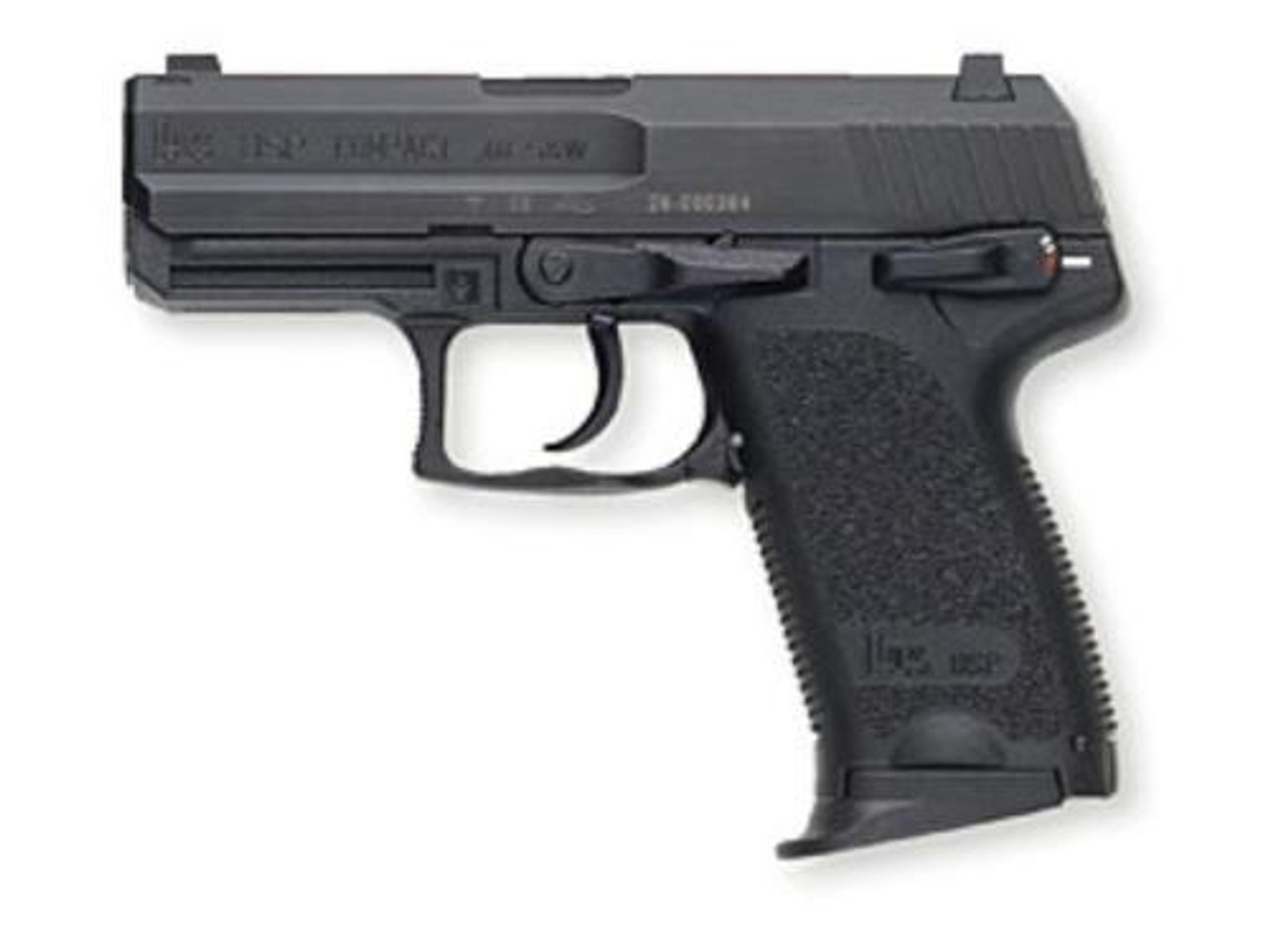 HK USP40 Compact (V1) DA/SA, safety/decocking lever on left, three 12rd magazines and night sights HK USP40 Compact (V1) DA/SA, safety/decocking lever on left, three 12rd magazines and night sights
