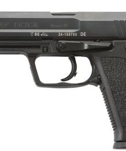 HK, USP Tactical, Semi-automatic, DA/SA, 9mm, 4.86" Threaded Barrel, Polymer Frame, Black, Safety/Decocker, Adjustable Sights, 15Rd, 2 Magazines