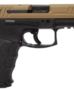 HK VP9 9mm, 4.1" Barrel, Cerakote Brown, Black Frame, Rail, 15rd Mag