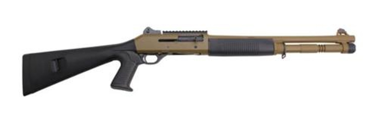 Benelli M4 Tactical Shotgun 12 Ga 18 Federal Standard Field Drab Cerakote Ghost Ring Sights Benelli M4 Tactical Shotgun 12 Ga 18 Federal Standard Field Drab Cerakote Ghost Ring Sights