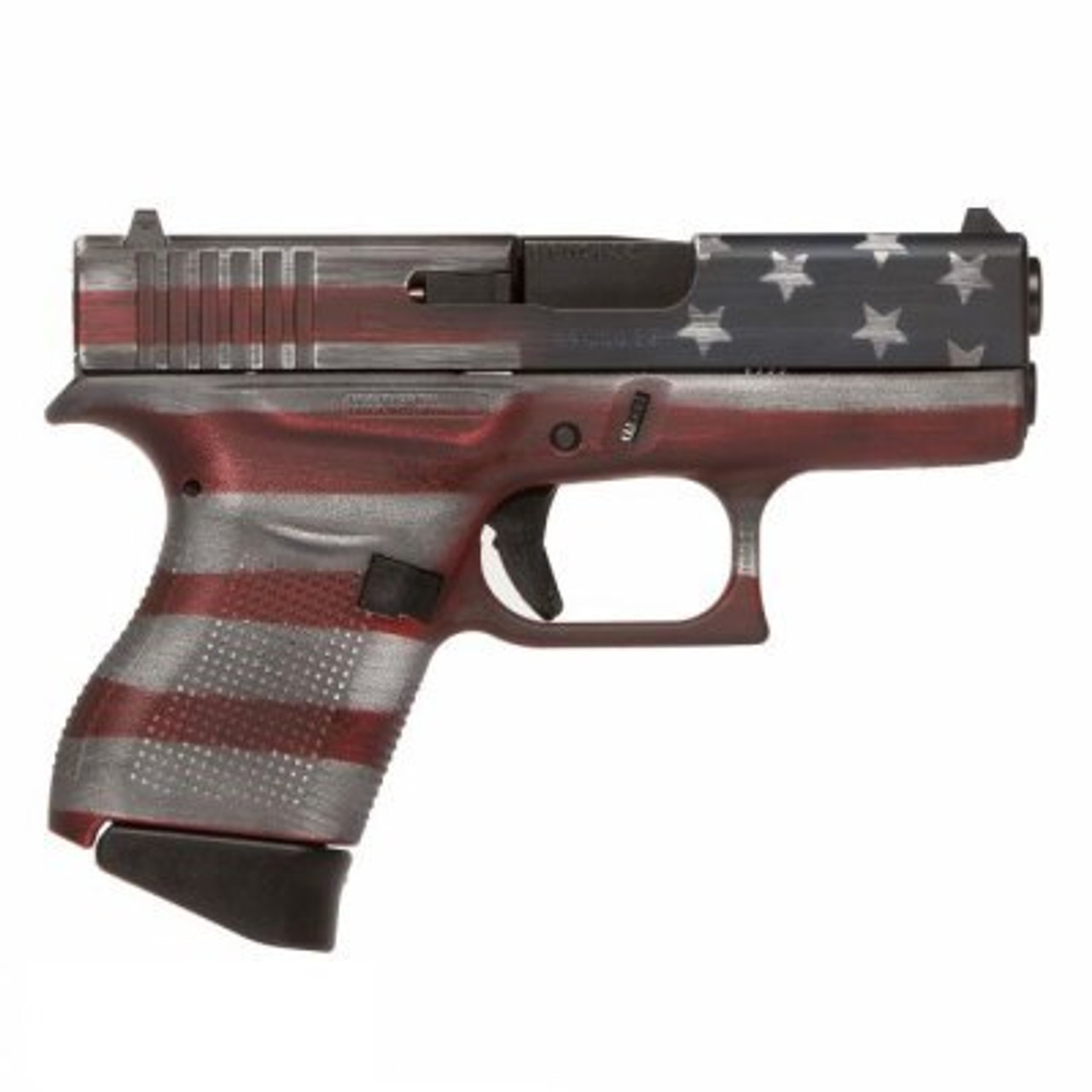 Glock G43 Subcompact, 9mm, 3.39" Barrel, 6rd, American Flag Glock G43 Subcompact, 9mm, 3.39" Barrel, 6rd, American Flag