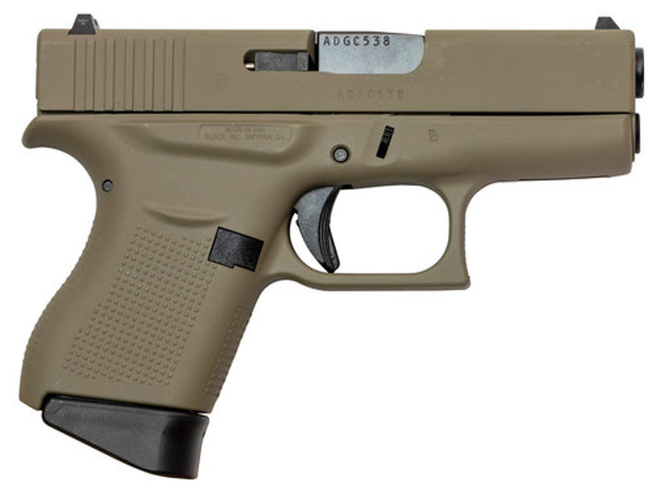 Glock G43, 9mm, 3.41" Barrel, 6rd, Flat Dark Earth, US Made Glock G43, 9mm, 3.41" Barrel, 6rd, Flat Dark Earth, US Made