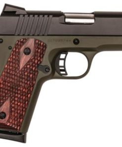 Citadel M-1911 Compact 9mm 3.5" Bushingless Barrel Olive Drab Green Cerakote, Wood Grips 7rd Mag