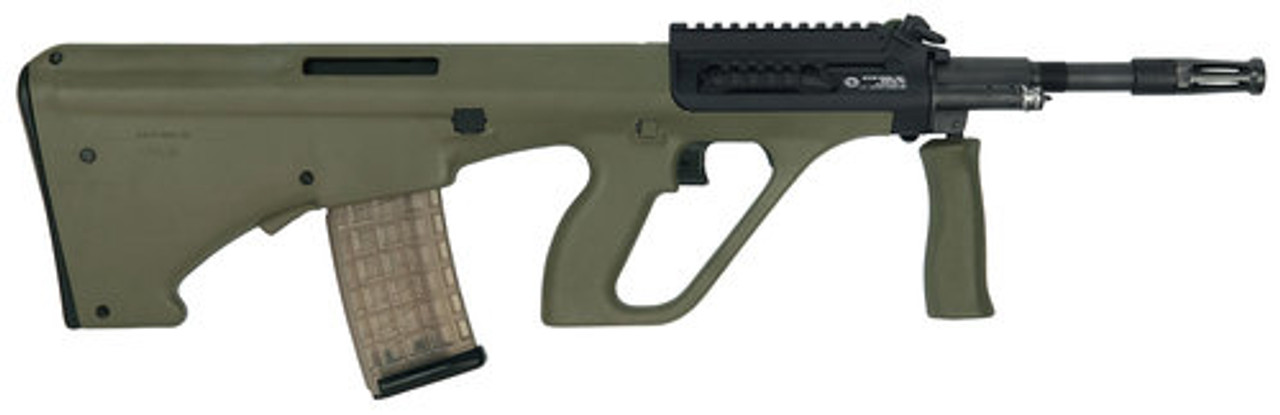 Steyr AUG A3 M1, 5.56/.223, 16.375", 30rd, Short Rail, Bullpup, OD Green Steyr AUG A3 M1, 5.56/.223, 16.375", 30rd, Short Rail, Bullpup, OD Green