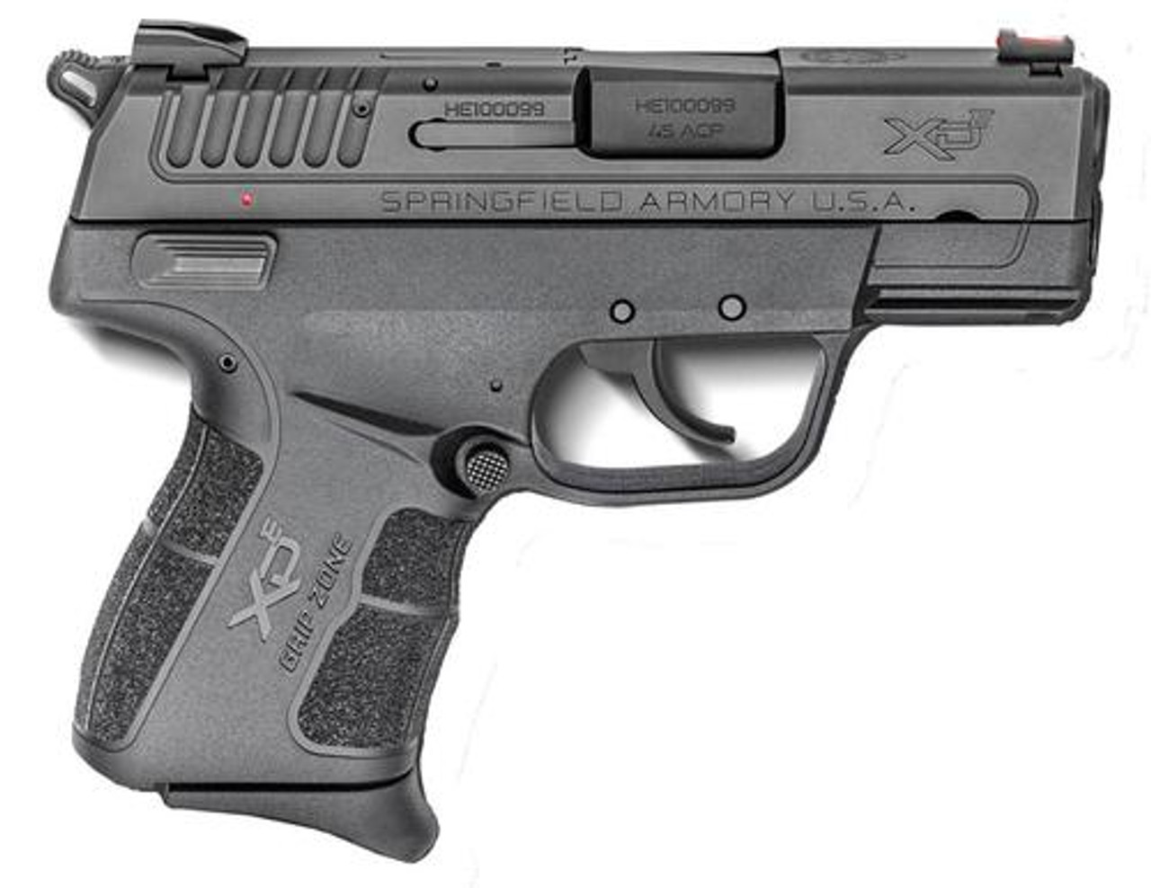 Springfield, XDE Compact, 45 ACP, 3.3" Barrel Ambi Safety, Fiber Optic Front Sight Combat Rear Sight, 1-6Rd & 1-7Rd Mag Springfield, XDE Compact, 45 ACP, 3.3" Barrel Ambi Safety, Fiber Optic Front Sight Combat Rear Sight, 1-6Rd & 1-7Rd Mag