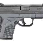 Springfield, XDS, 45 ACP, 3.3" Barrel, Polymer Frame, Grey Finish, Fiber Optic Front Sight, 6Rd Mag