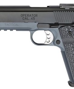 Springfield Tactical Response Pistol Operator, Semi-automatic, 1911, Full Size, 45 ACP, 5" Bull Barrel, Steel Frame, Tactical Grey Finish, G10 Black Garolite Grips, Ambidextrous Safety, Tritium Night Sights, Range Bag, 2-7Rd Mags