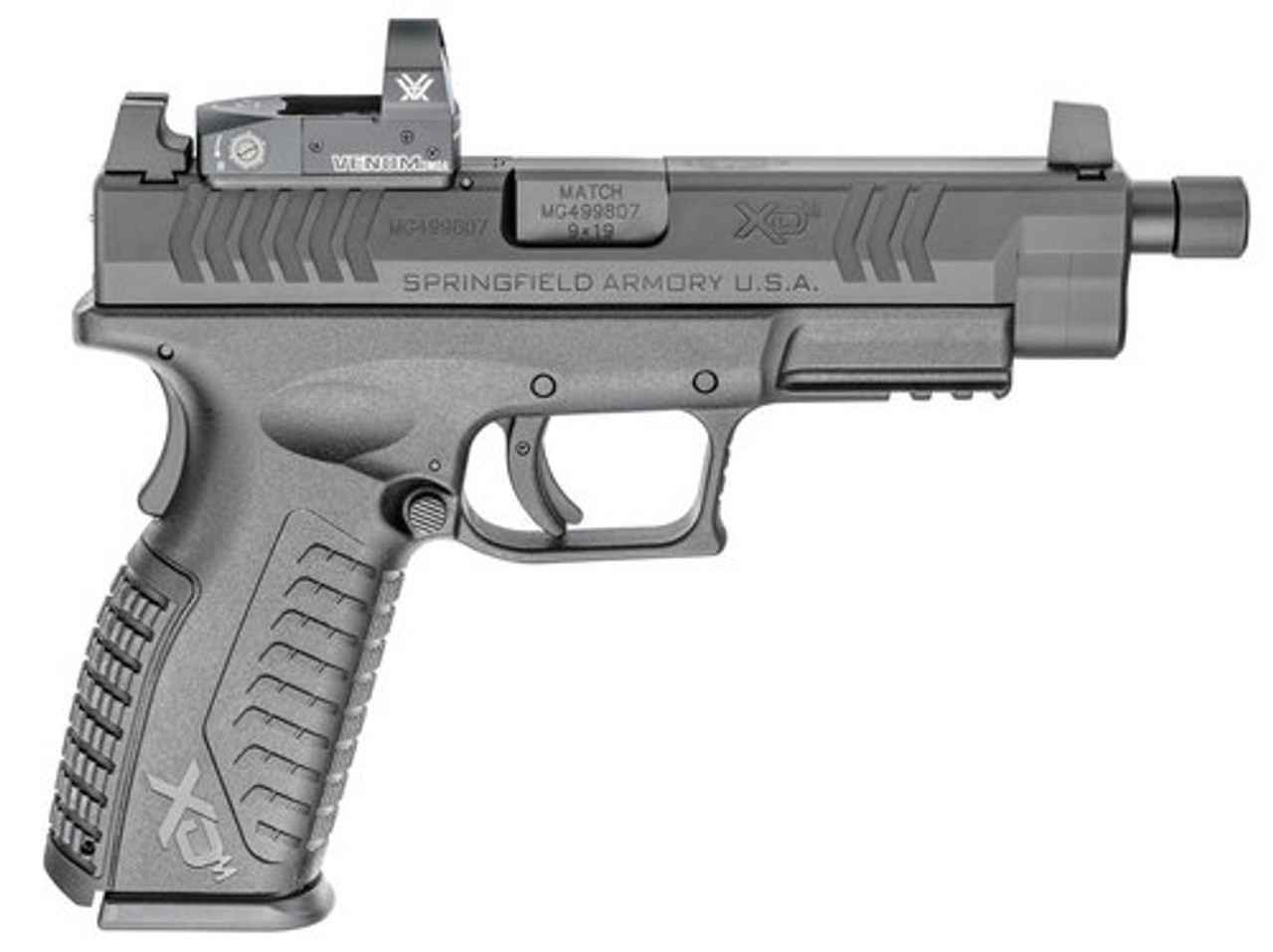 Springfield XDM OSP 9mm, 4.5" Barrel, 3-Dot Sight W/ Vortex Venom, Black, 2x 19rd Springfield XDM OSP 9mm, 4.5" Barrel, 3-Dot Sight W/ Vortex Venom, Black, 2x 19rd