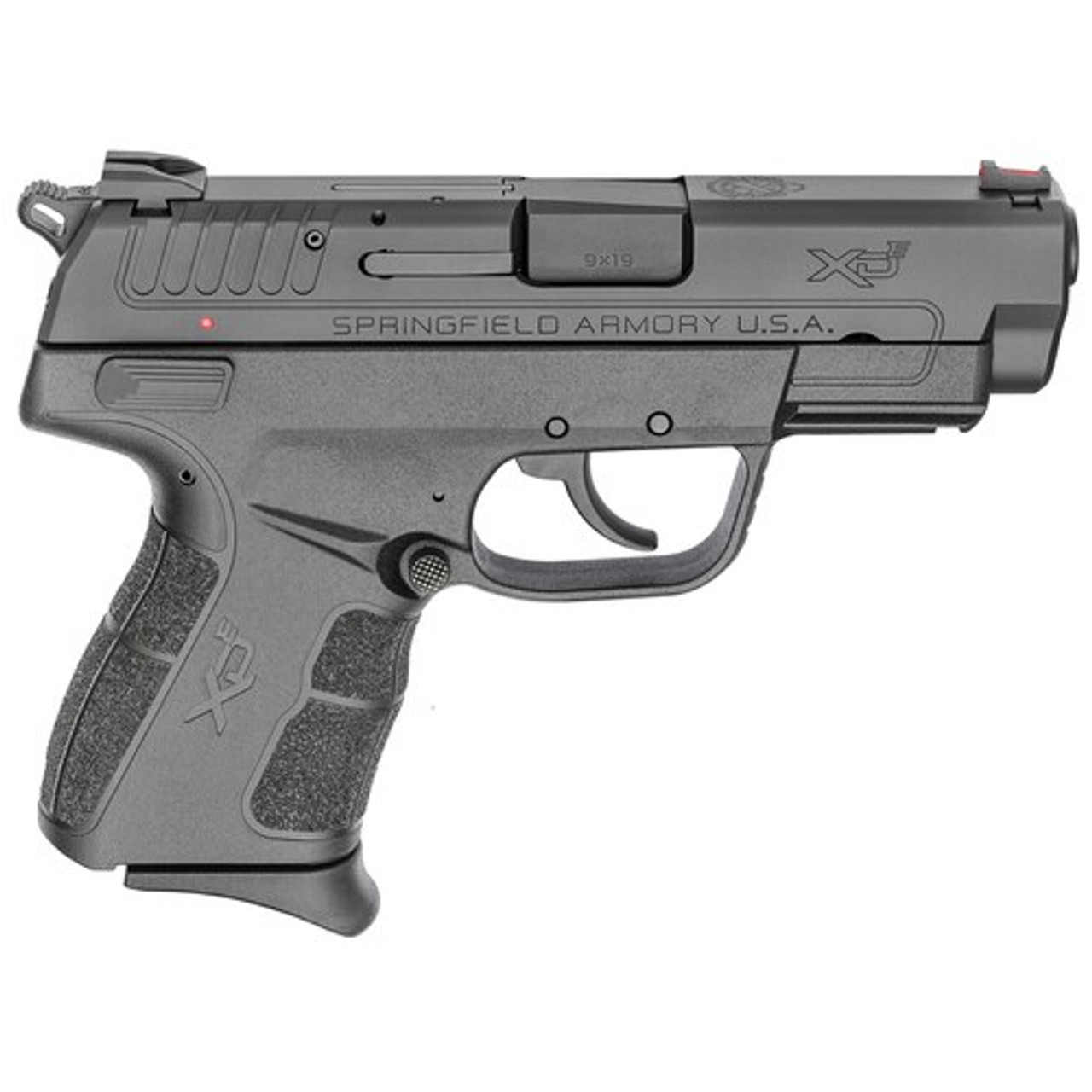 Springfield XDE Compact, 9MM, 3.8" Barrel Black, 2 Mags, 1-8Rd, 1-9Rd, Ambi Safety Combat Rear Sight Springfield XDE Compact, 9MM, 3.8" Barrel Black, 2 Mags, 1-8Rd, 1-9Rd, Ambi Safety Combat Rear Sight