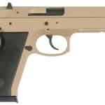 TriStar T-120 Pistols 9mm 4.7" Barrel, Black Polymer Grips Desert Sand Cerakote, 17rd