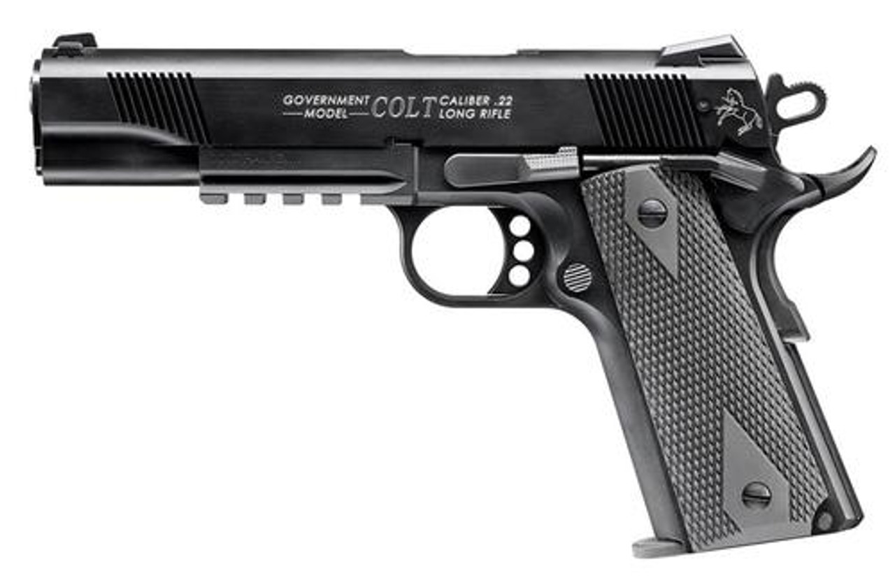 Walther Colt 1911 .22 L.R. Rail Gun Black 10 Round, 1 Mag Walther Colt 1911 .22 L.R. Rail Gun Black 10 Round, 1 Mag