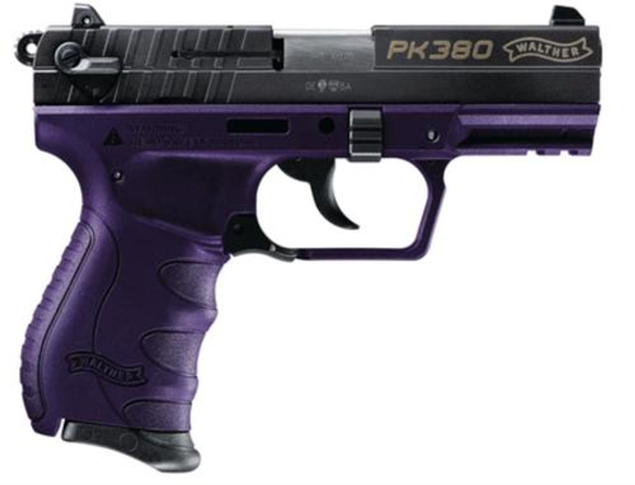 Walther PK380, .380 ACP, 3.66", 8rd, Purple with Black Slide Walther PK380, .380 ACP, 3.66", 8rd, Purple with Black Slide