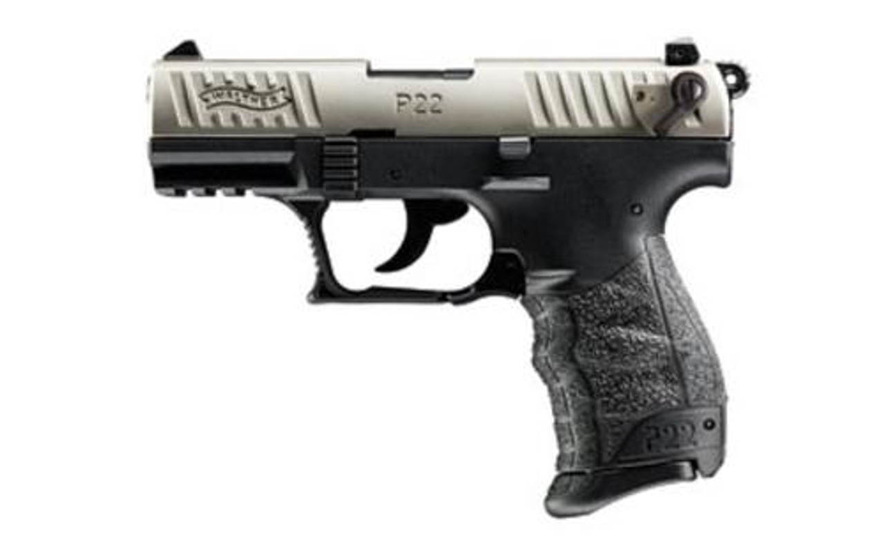 Walther P22 QD 22 (LR) 3.42" Barrel Nickel Slide 10rd Mag Walther P22 QD 22 (LR) 3.42" Barrel Nickel Slide 10rd Mag