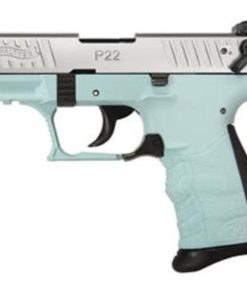 Walther P22QD .22LR 3.42" Threaded Barrel Angel Blue Finish Picatinny Rail 10rd Mag