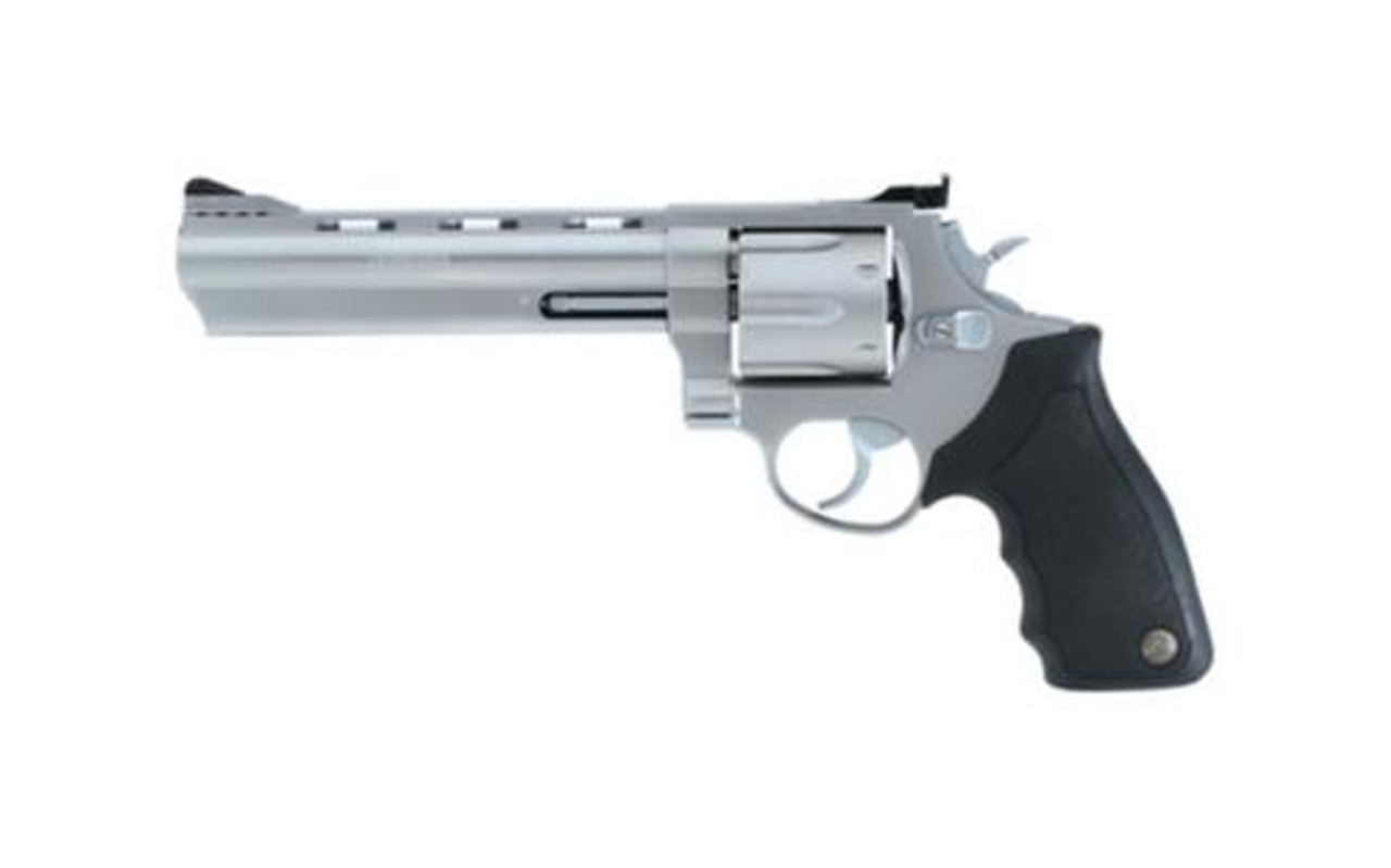 Taurus 44 44 Rem Mag, 6.5" Ported Barrel, Rubber Grip, Matte Stainless, 6rd Taurus 44 44 Rem Mag, 6.5" Ported Barrel, Rubber Grip, Matte Stainless, 6rd