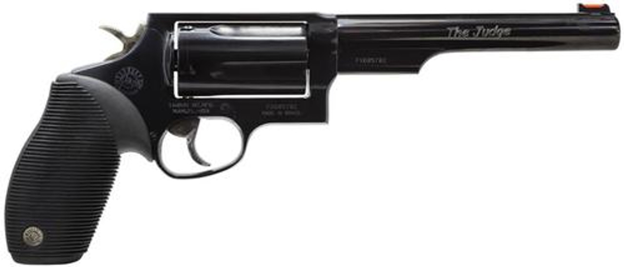 Taurus 4510 Judge .410 2.5" /45 Colt 6.5" Barrel Blue Finish, Fiber Optic Front Sight Taurus 4510 Judge .410 2.5" /45 Colt 6.5" Barrel Blue Finish, Fiber Optic Front Sight