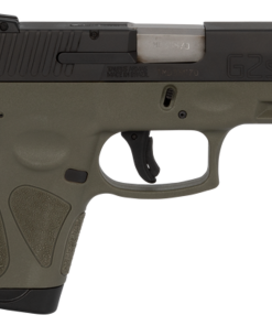Taurus, G2S, Semi-automatic, Sub Compact Pistol, 9mm, 3.25" Barrel, Polymer Frame, Black/OD Green Finish, Adjustable Sights, 7Rd, 2 Magazines