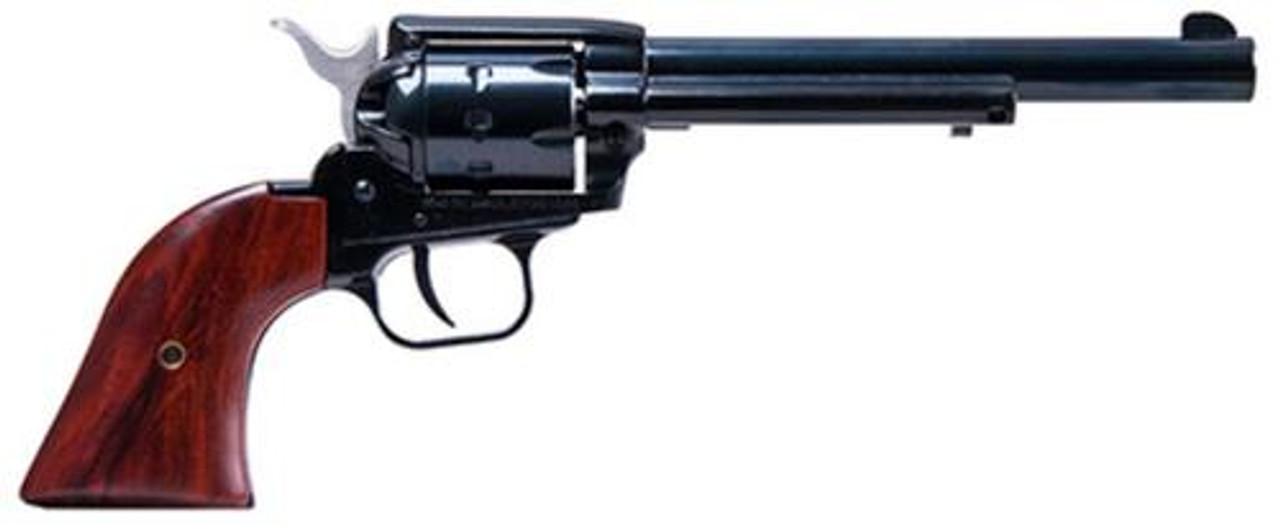 Heritage Rough Rider, Single Action, 22 LR/22 WMR, 6.5" Barrel, Alloy Frame, Black, Cocobolo Grips, Adjustable Sights, 9Rd Heritage Rough Rider, Single Action, 22 LR/22 WMR, 6.5" Barrel, Alloy Frame, Black, Cocobolo Grips, Adjustable Sights, 9Rd