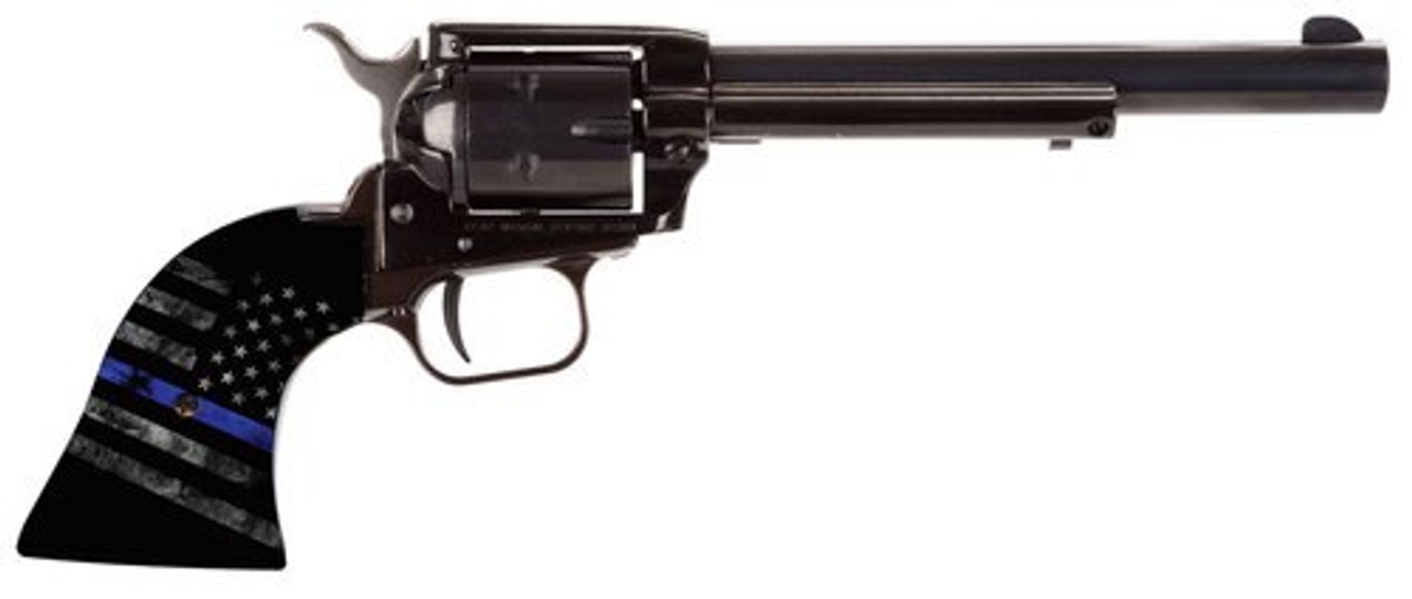 Heritage Rough Rider Small Bore, .22 LR, 6.5" Barrel, 6rd, Cocobolo Grips, Thin Blue Line Heritage Rough Rider Small Bore, .22 LR, 6.5" Barrel, 6rd, Cocobolo Grips, Thin Blue Line