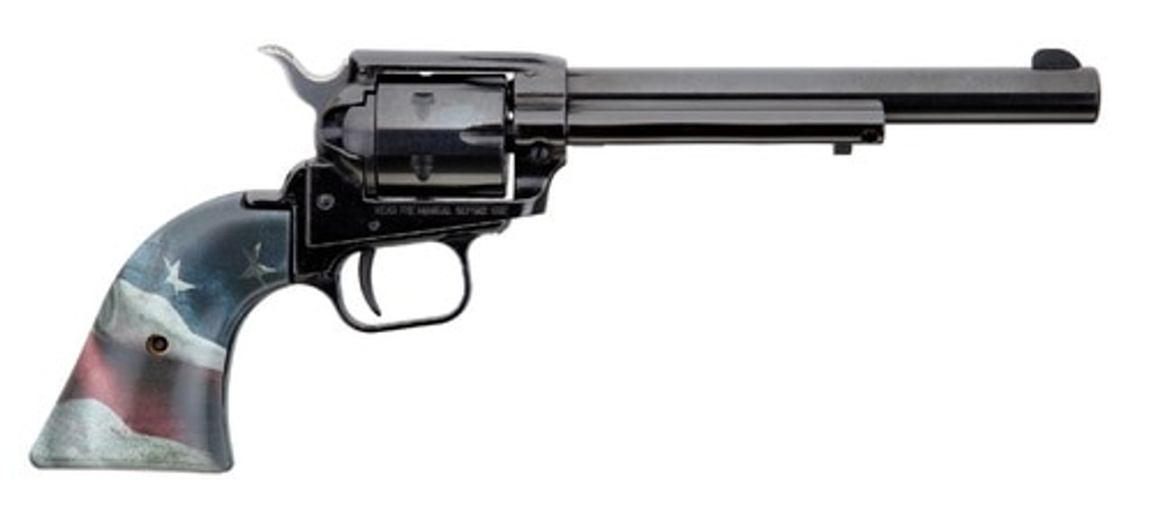 Heritage Rough Rider Flag 22 LR, 6.5" Barrel, US Flag Pearl Style Grip Heritage Rough Rider Flag 22 LR, 6.5" Barrel, US Flag Pearl Style Grip