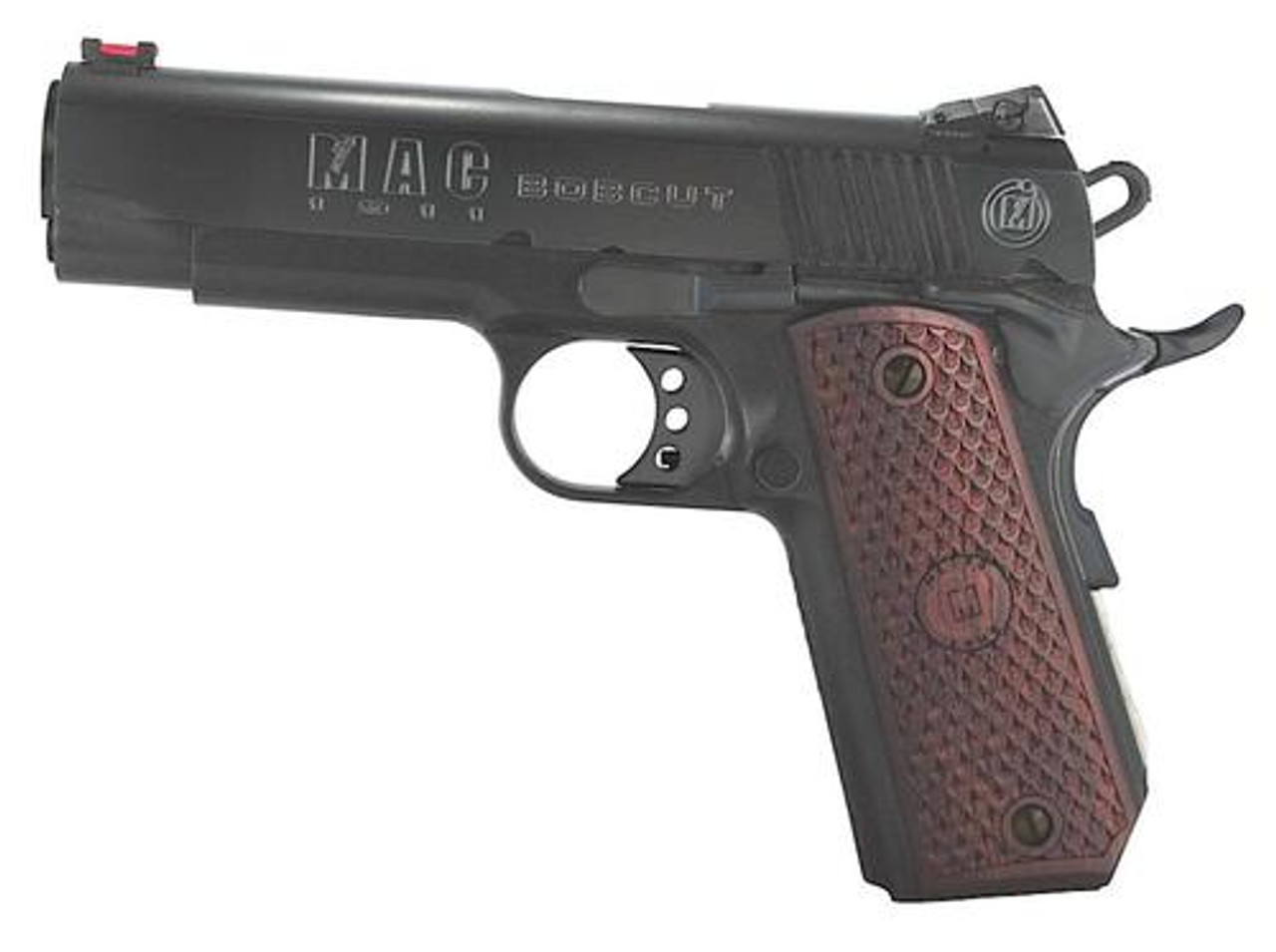 Metro Arms 1911 Bobcut Single 45 ACP 4.3" Barrel, Hardwood, Logo Blued, 8rd Metro Arms 1911 Bobcut Single 45 ACP 4.3" Barrel, Hardwood, Logo Blued, 8rd