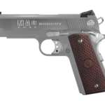 Metro Arms 1911 Bobcut 45 ACP 4.25 Inch Barrel Chrome Finish Novak-Type Rear Sight Hardwood Grips 8 Round