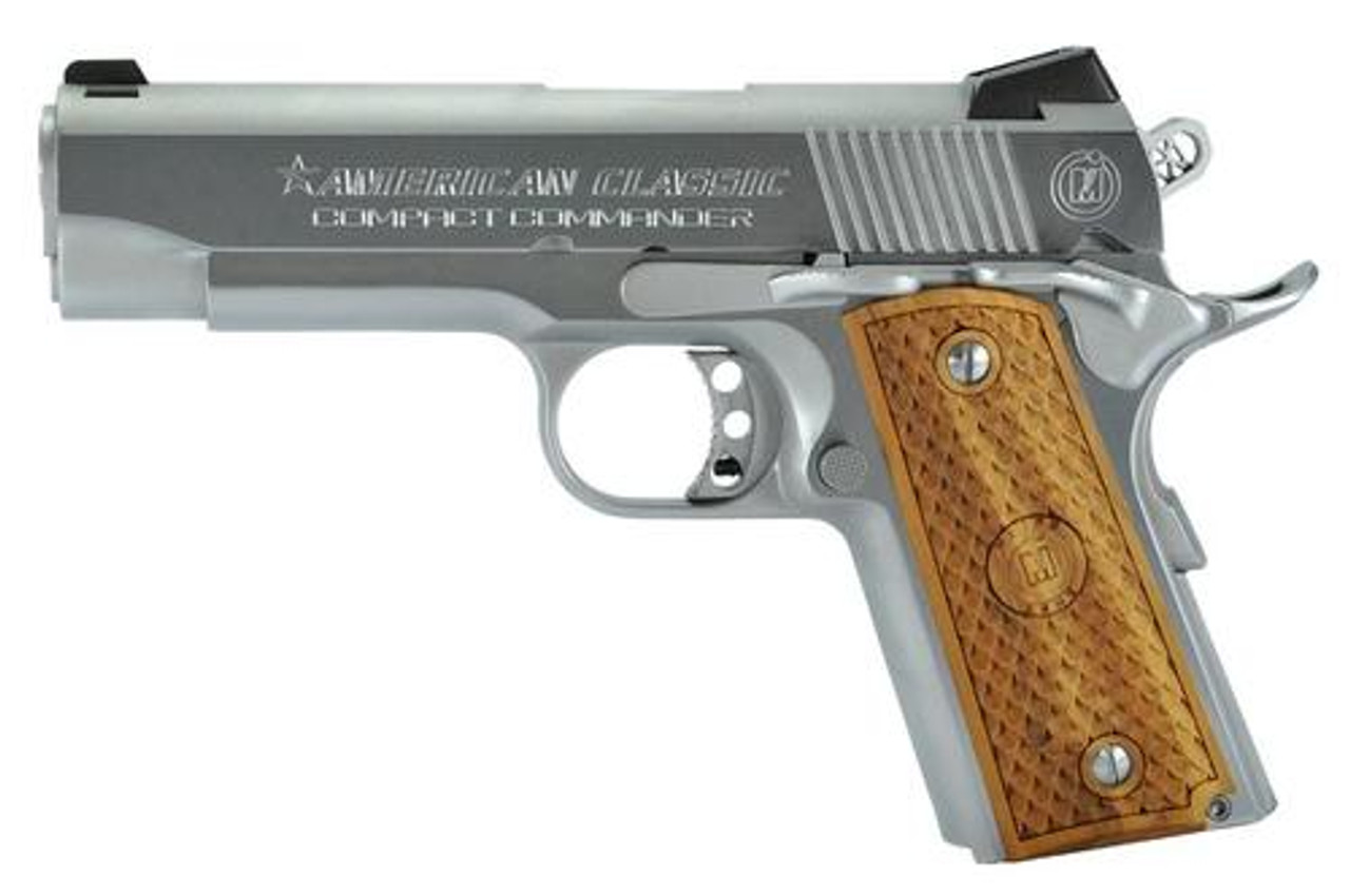 American Classic 1911 Compactt Commander 45 ACP 4.3" Barrel, Hardwood Hard Chrome, 7rd American Classic 1911 Compactt Commander 45 ACP 4.3" Barrel, Hardwood Hard Chrome, 7rd