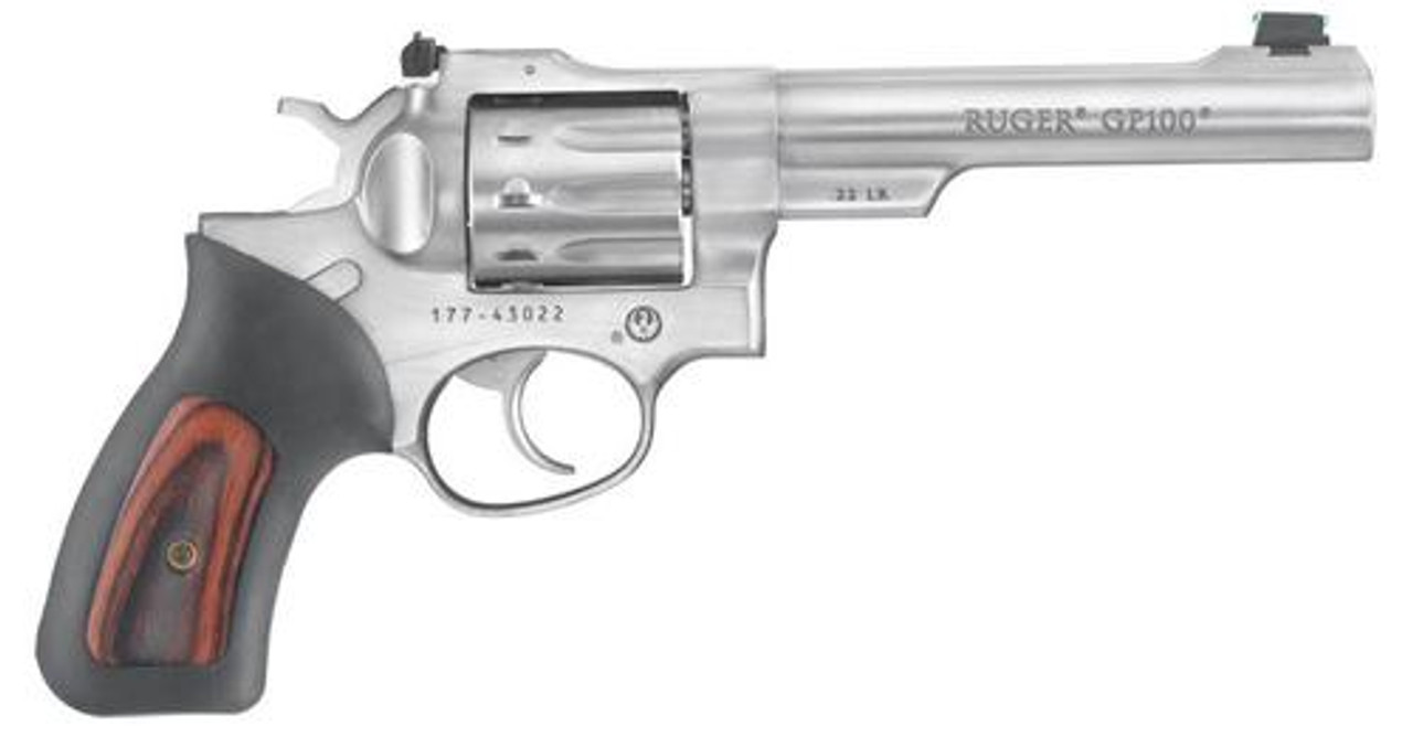 Ruger GP100 22LR 10 Shot 5.5" Barrel Double Action Fixed Sight Adjustable Sights Ruger GP100 22LR 10 Shot 5.5" Barrel Double Action Fixed Sight Adjustable Sights