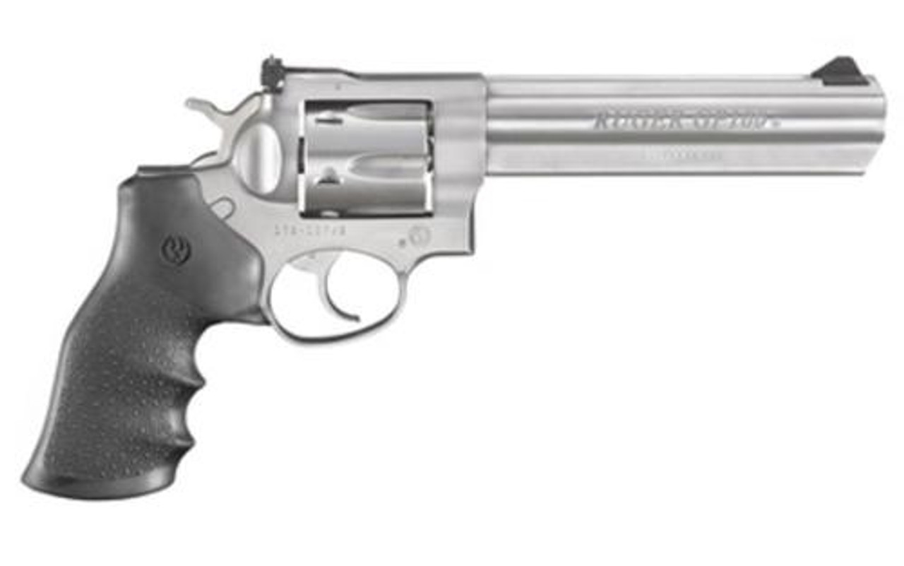 Ruger GP100, .327 Federal Magnum, 6" Barrel, 7rd, Hogue Grip, Stainless Steel Ruger GP100, .327 Federal Magnum, 6" Barrel, 7rd, Hogue Grip, Stainless Steel