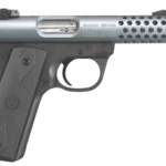 Ruger 22/45 Lite Rimfire Pistol 22LR 4.4 Inch Threaded Barrel Cobalt Anodize Finish Replaceable Molded Rubber Grip Panels 10 Round