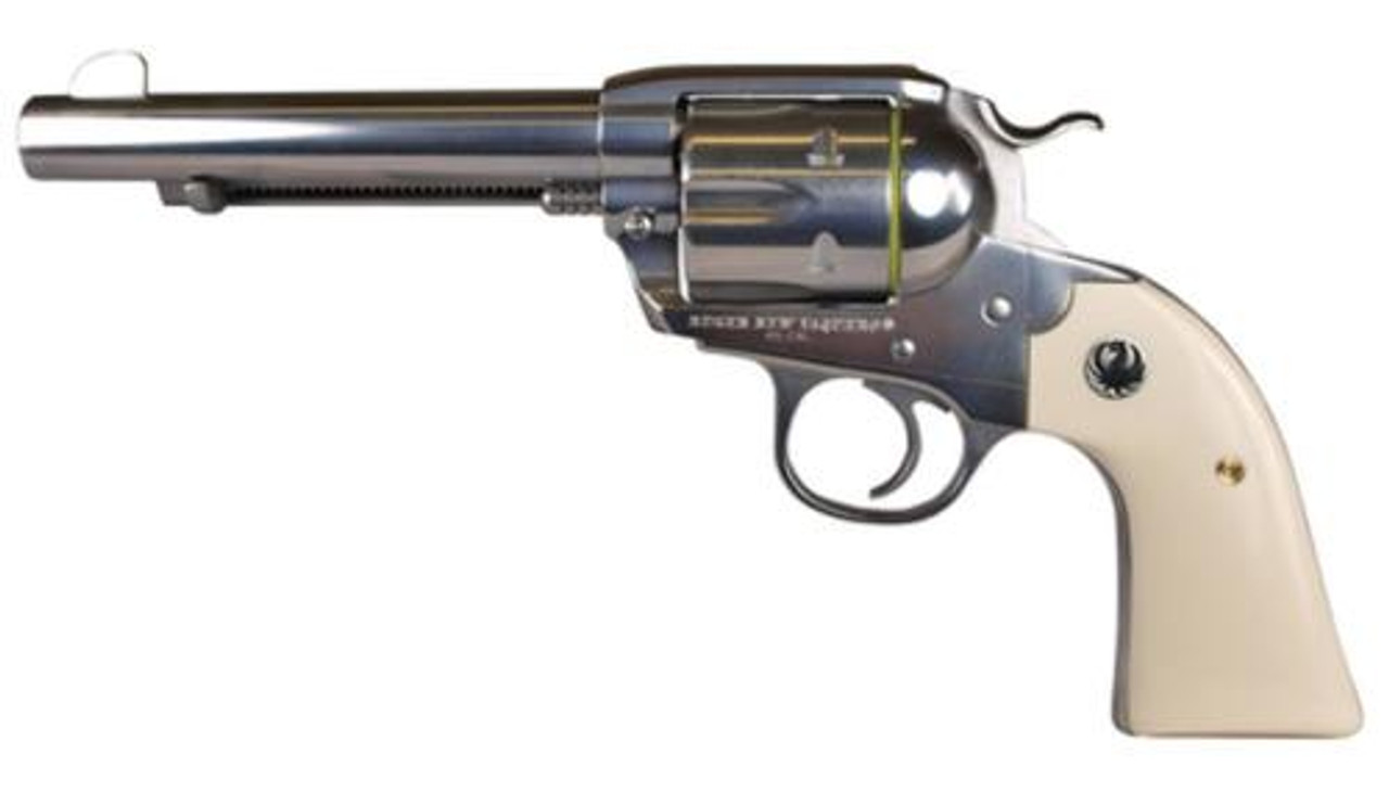 Ruger New Vaquero Bisley .45 Colt 5.5" Barrel High Gloss SS Finish 6rd Ruger New Vaquero Bisley .45 Colt 5.5" Barrel High Gloss SS Finish 6rd