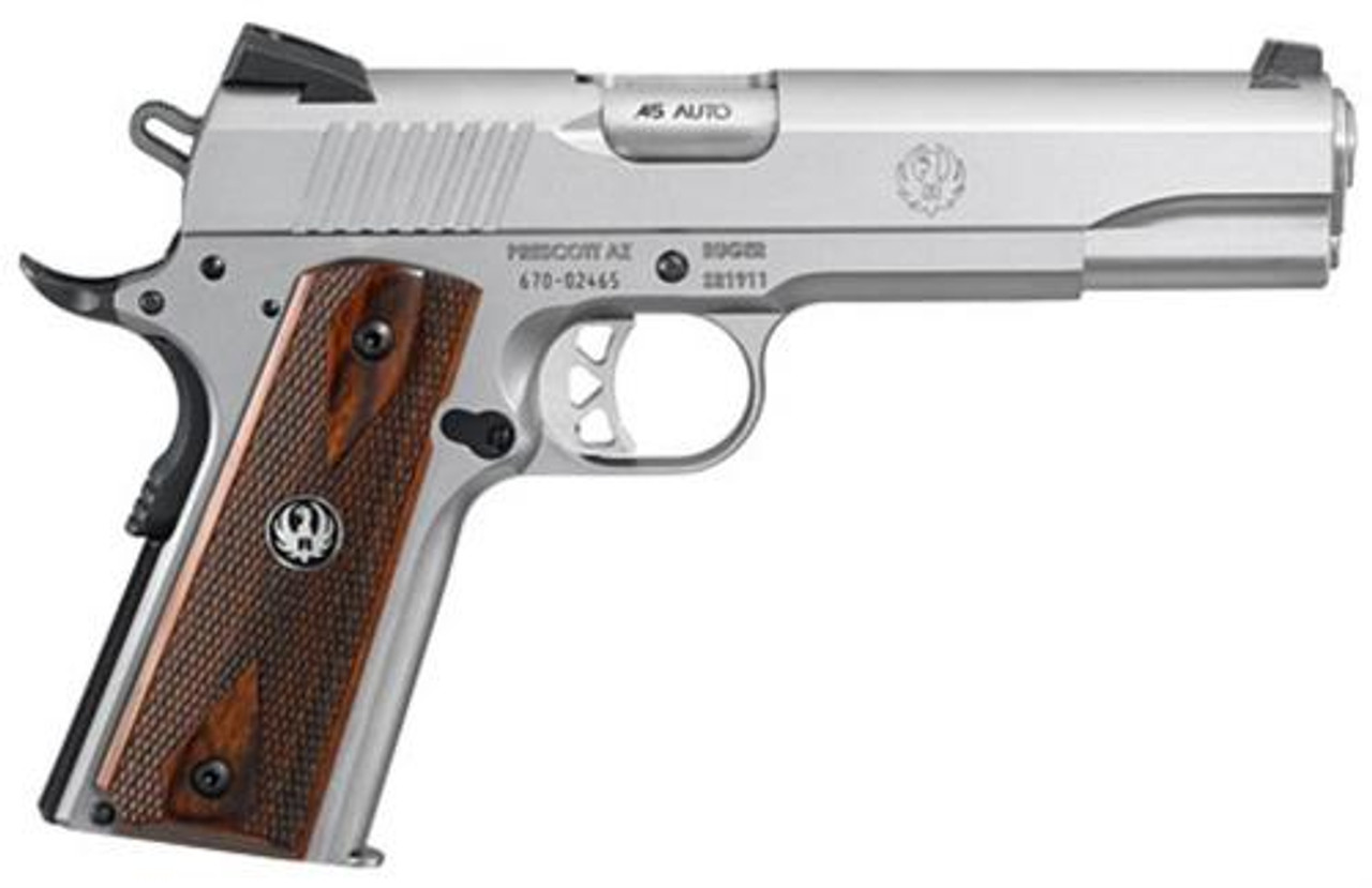 Ruger SR1911, 45 ACP, Novak Sights, SS, Wood Grips Ruger SR1911, 45 ACP, Novak Sights, SS, Wood Grips