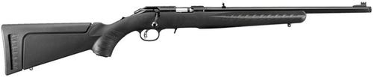 Ruger American Rimfire Standard, TB Bolt 22WMR 18" Barrel, Black Synthetic Stock Blued, 9rd Ruger American Rimfire Standard, TB Bolt 22WMR 18" Barrel, Black Synthetic Stock Blued, 9rd