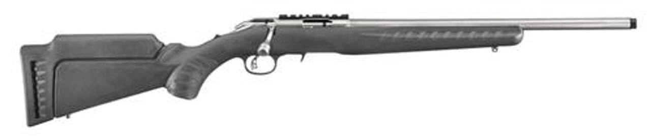 Ruger American Rimfire 17 HMR 18" Threaded Barrel Synthetic Stock SS 9 rd Mag Ruger American Rimfire 17 HMR 18" Threaded Barrel Synthetic Stock SS 9 rd Mag