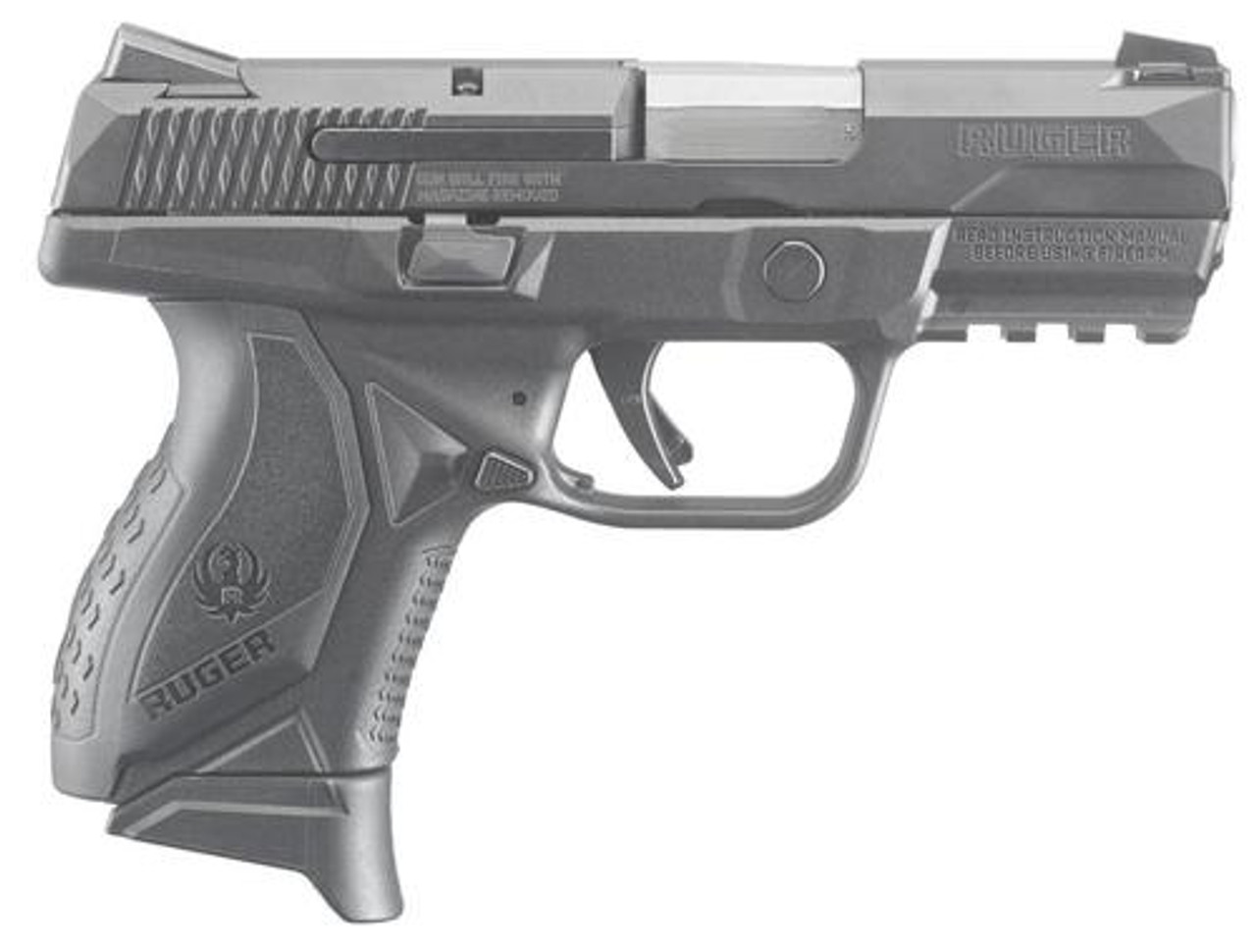Ruger American Compact 45 ACP 3.75"SS Barrel Black Nitride Slide Novak 3-Dot Sights 10rd Mag Ruger American Compact 45 ACP 3.75"SS Barrel Black Nitride Slide Novak 3-Dot Sights 10rd Mag