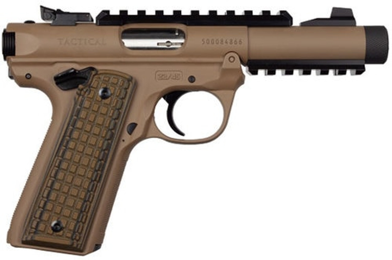Ruger Mark IV .22 LR, 4.4" Barrel, Zytel Polymer Grips, Flat Dark Earth, 10rd Ruger Mark IV .22 LR, 4.4" Barrel, Zytel Polymer Grips, Flat Dark Earth, 10rd