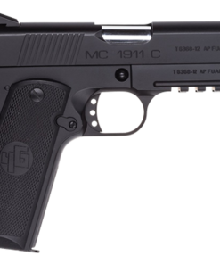 Girsan MC1911 Officer 9mm, 3.4" Barrel, Black Steel Black Grip, 7rd