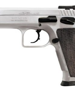 EAA Witness Elite Stock 2, .38 Super, 4.5" Barrel, 17rd, Checkered Walnut Grip, Chrome Competition