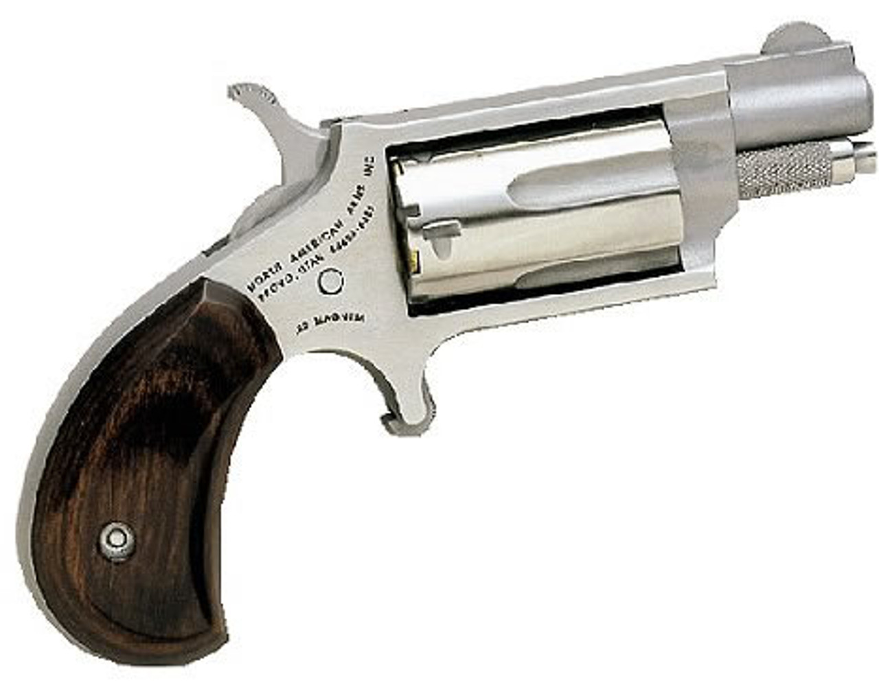 NAA 22MS 22 Mag Mini Revolver 1.12" 5rd Rosewood Grip Stainless NAA 22MS 22 Mag Mini Revolver 1.12" 5rd Rosewood Grip Stainless