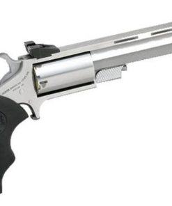 NAA 22 Mini Master 22LR/22 Mag 4" 5rd Adjustable Sight Black Rubber Grip Stainless
