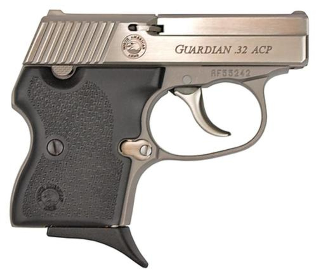 NAA 32 Guardian 32 ACP 2.19" Barrel, Black Rubber Grip SS, 6rd NAA 32 Guardian 32 ACP 2.19" Barrel, Black Rubber Grip SS, 6rd